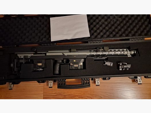 "VerhandlungsBasis" S&R ST-SR1 Spring Sniper Rifle incl. case -grigio- (libero da 18 anni) + Otto Repa OMR