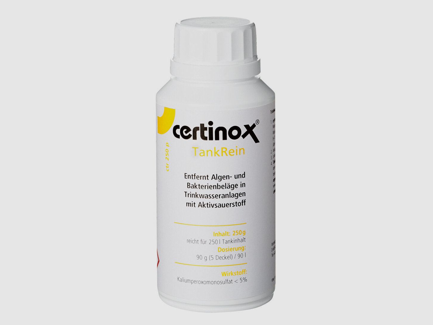 certinox TankRein – Nettoyant pour réservoirs avec oxygène actif ctr 250 p, 250 g de poudre, image 1 sur 2