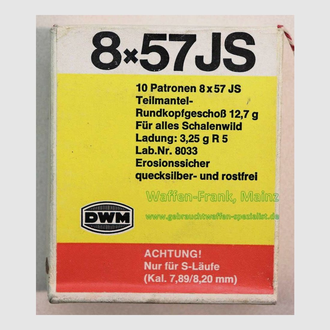 DWM, Karlsruhe Büchsenpatronen 8x57IS