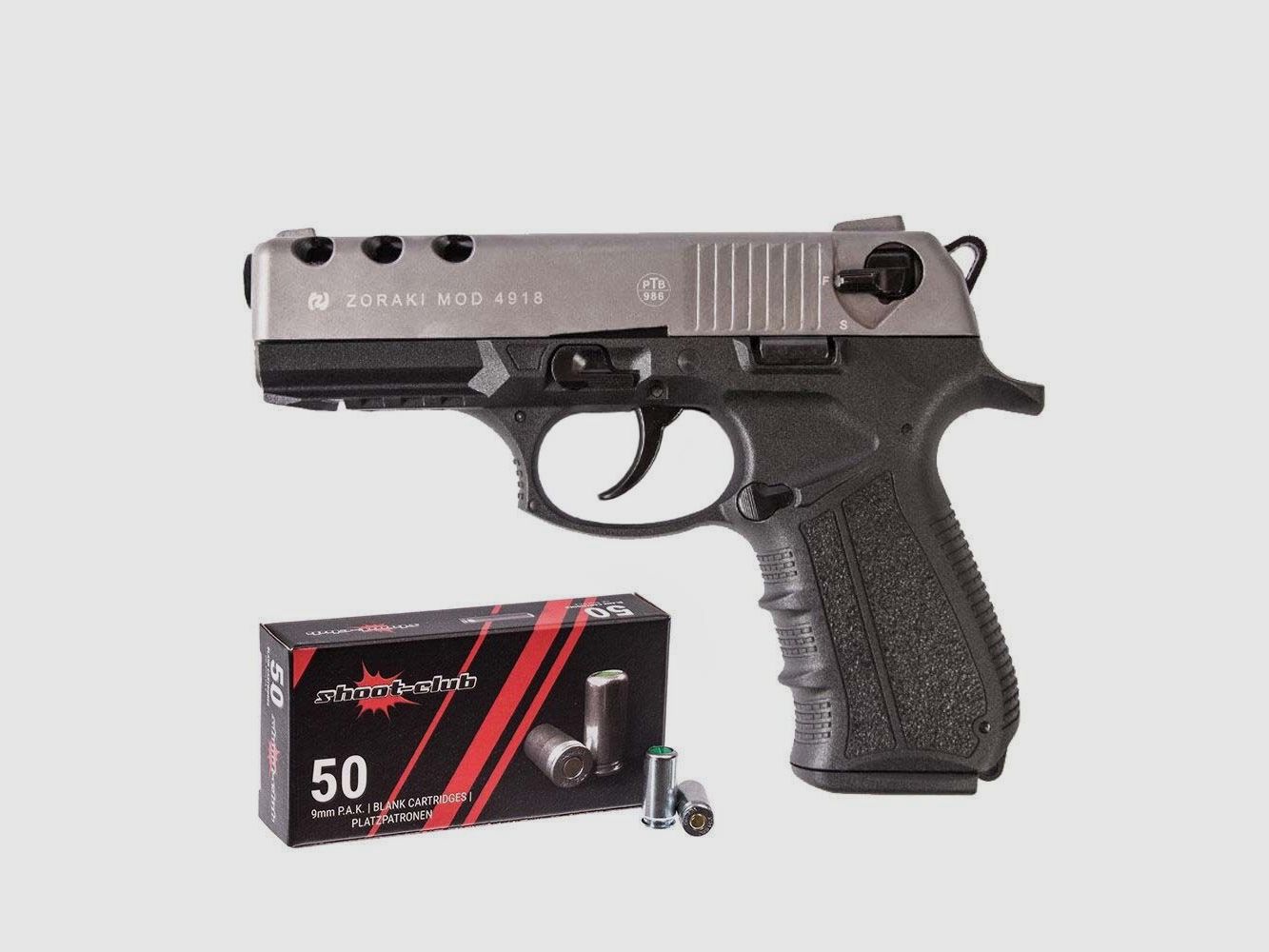 Zoraki Zoraki 4918 Titan in set 9 mm P.A.K. 50 blank cartridges
