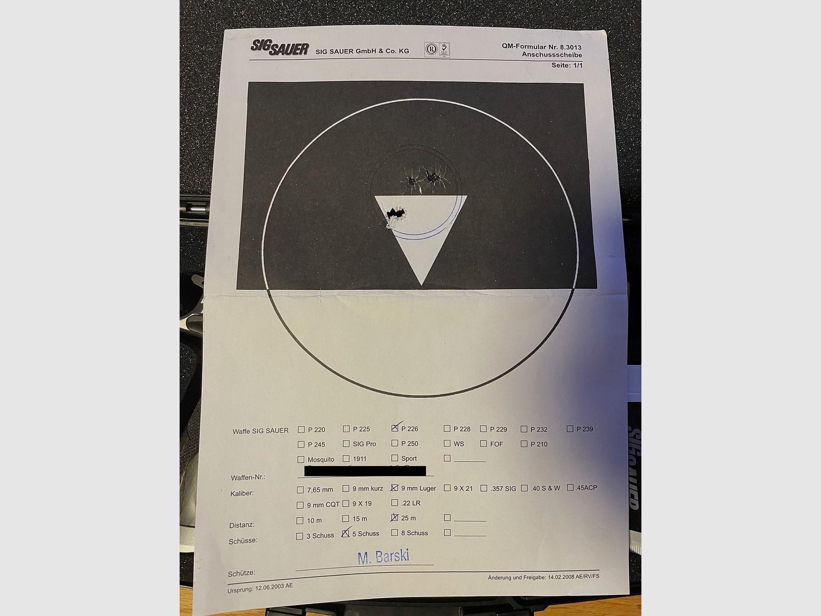 SIG SAUER P226 X-SIX SKELETON 9MM LUGER