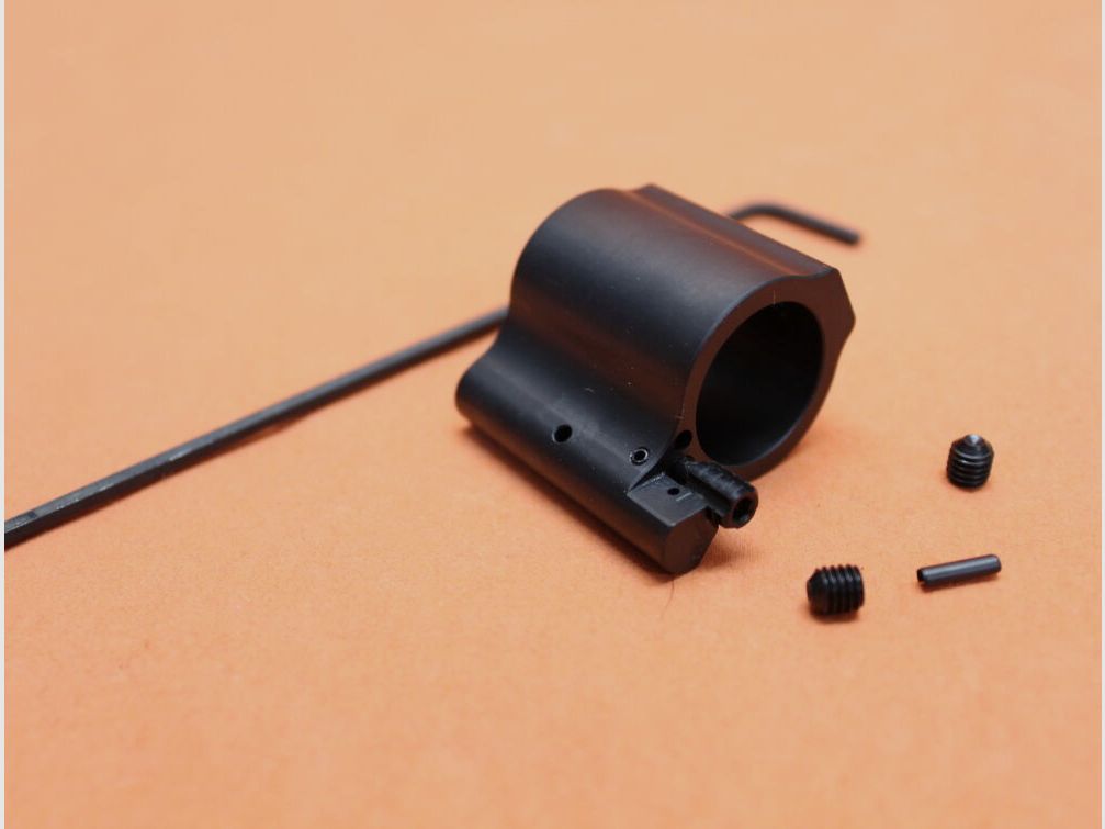 Schmeisser AR-15: Adjustable gas block .750 Schmeisser adjustable gas take-off with locking 20 positions