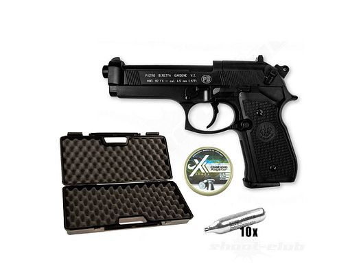 Beretta	 M 92 FS CO2 Pistole brüniert 4,5mm Koffer-Set