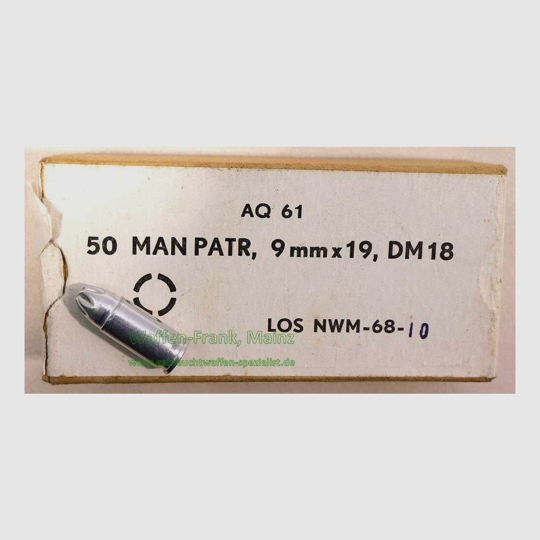 RWS (WZd.Fa.Rottweil) Platz/Manöverpatrone 9 mm Luger Platz/9x19