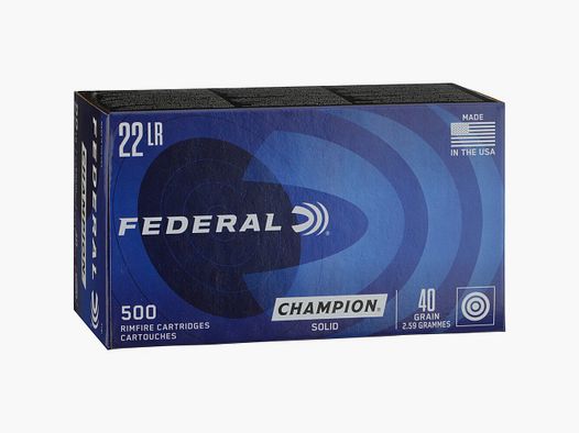 Federal Ammunition .22 lfb. Target Champion 2.6g/40grs.