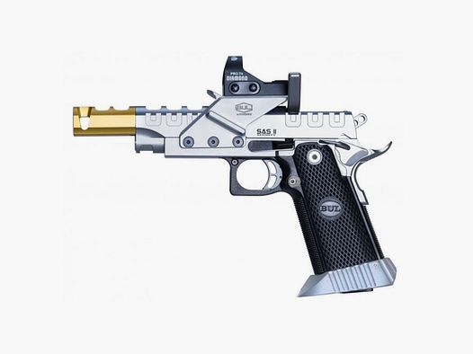 PISTOLET BUL SAS II UR SHORTY OPEN DIVIS ION BLAC/GOLD 9 PARA