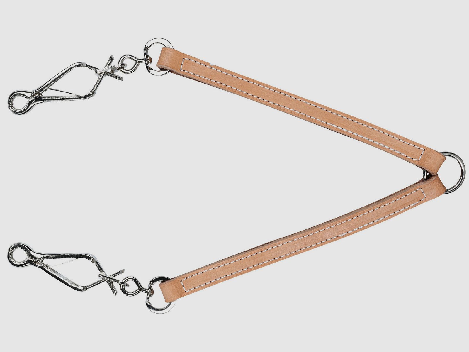 Leather belt for leading two dogs