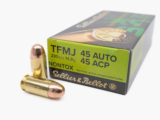 Sellier & Bellot .45 ACP TFMJ NonTox 14.9g/230grs.