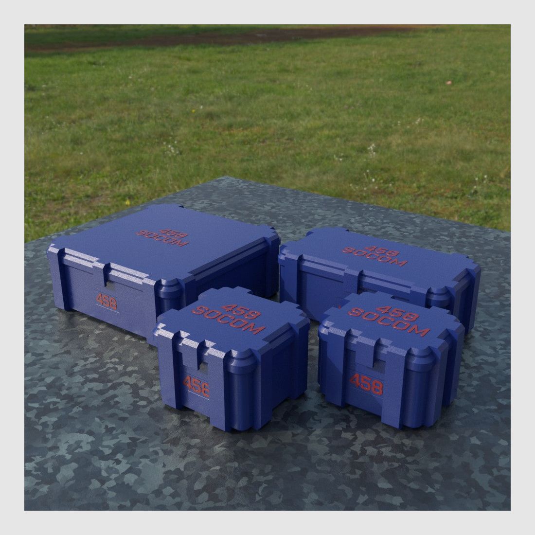Filamelt Munitionsbox / .458 SOCOM / ‘Klappdeckel’ / Patronenbox, Ammo Box