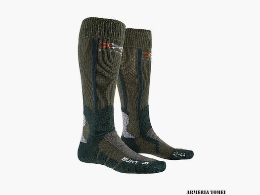 SOCKS – X-SOCKS – HUNT LONG 4.0 Olive Green/Fst. Green