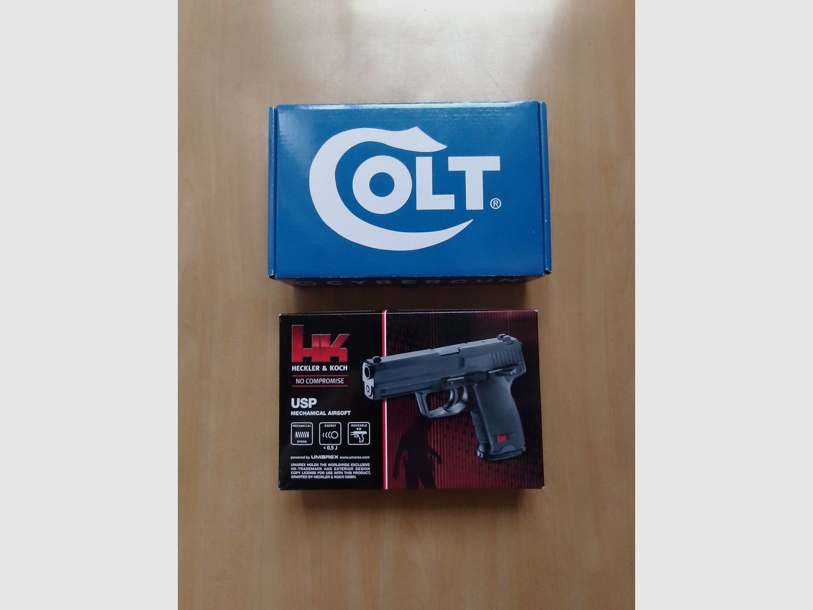 Colt 1911  &  HK USP 6mm Federdruck Airsoft 