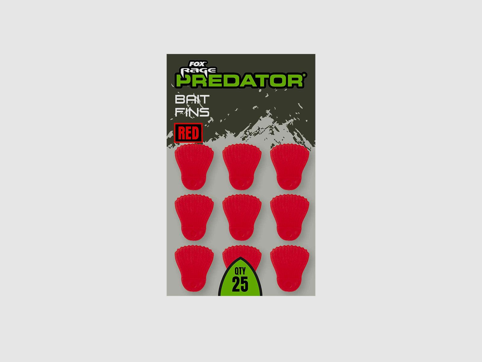 FOX RAGE PREDATOR – BAIT FINS | RED | QTY 25, immagine 2 di 3