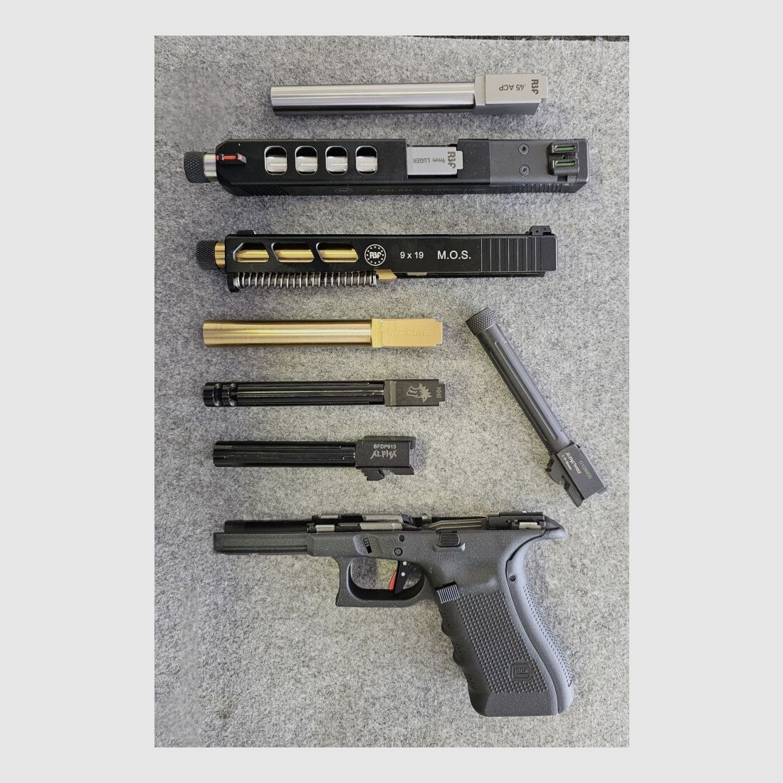 Systèmes interchangeables RBF Custom Glock 17, 19, ...
