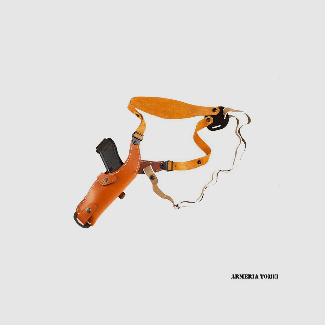 VEGA HOLSTER – FONDINA IN CUOIO FODERATO ASCELLARE VERTICALE | PER M/Auto 3 1/2″ – BERETTA 82/84 – NANO – CZ 83, immagine 1 di 2