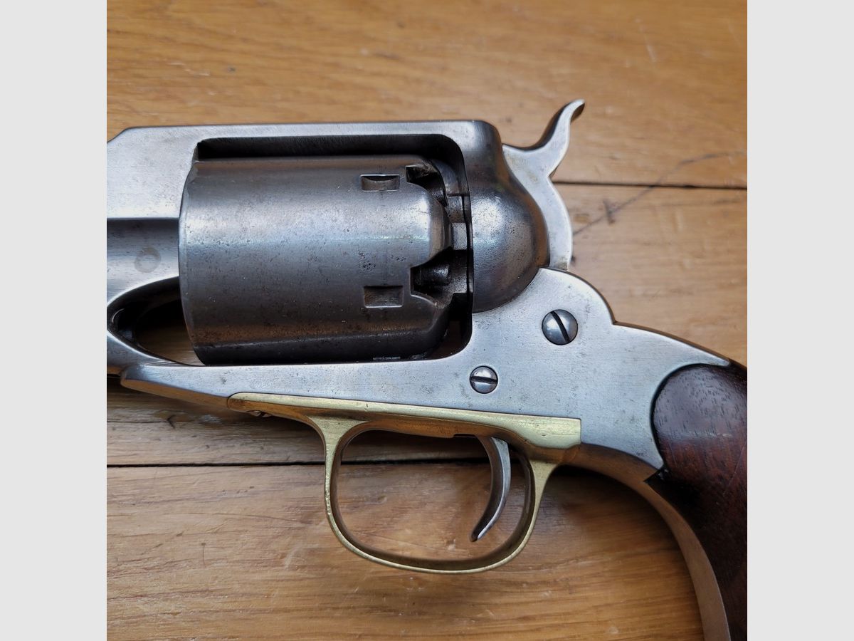 Außergewöhnlicher Militärrevolver Remington 1861 Old Army Model – Waffe aus dem Bürgerkrieg – Kaliber 44 – Einzelnummer bis auf den Zylinder – Nur 10000 Waffen produziert und zudem in einer seltenen Variante! – Ausgezeichneter ästhetischer, mechanischer Zustand und Lauf – Ausnahmestück!, Bild 30 von 41