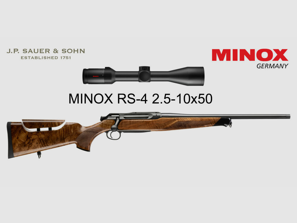 J.P. Sauer & Sohn Sauer 505 Ergo Lux Karabinek powtarzalny HQ3 Zestaw wyposażeniowy Elegance + VSR | 8.5x55 Blaser | MINOX RS-4 2.5-10x50