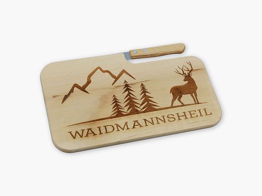 Tabla de desayuno con cuchillo