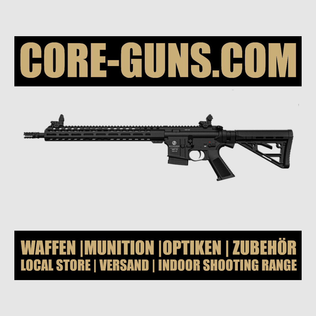 Schmeisser M5FL AR15 223Rem semi-automatic rifle 16.75" barrel length Made in Germany - the classic in the German AR15 sector