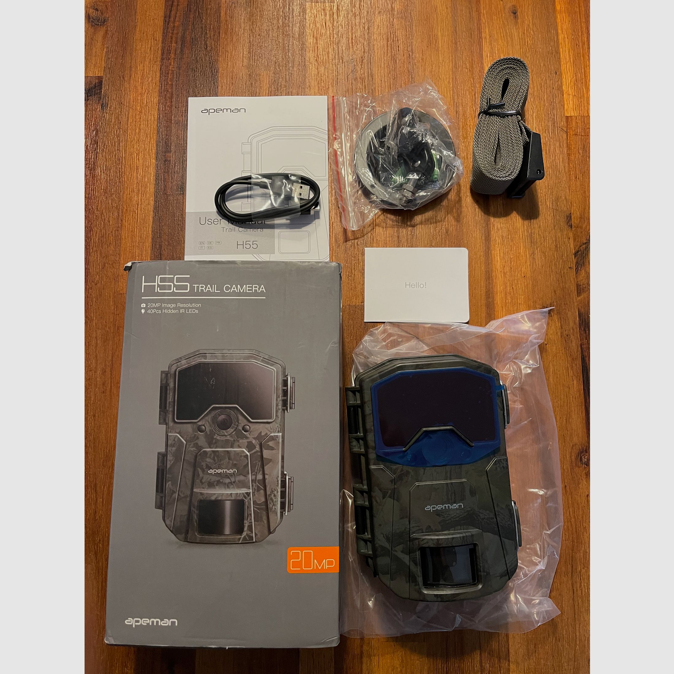 NEUE OVP Jagdkamera/Wildkamera APEMANN H55 20 MP Jagd/Tier