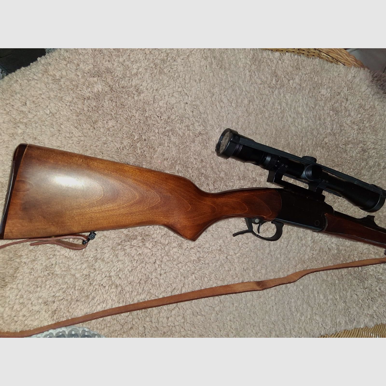 Langwaffe Baikal Kipplaufbüchse 222 Rem. mit Zielfernrohr 3-9x40