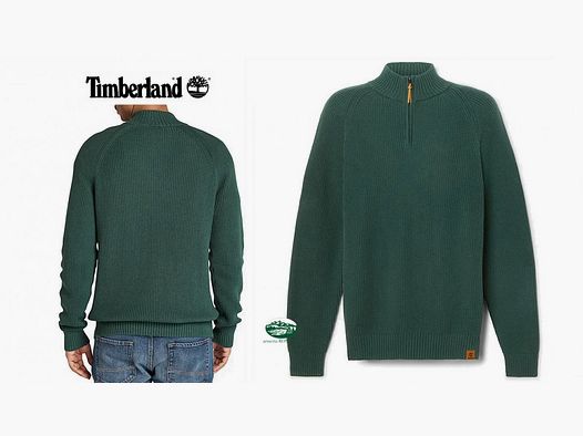 TIMBERLAND Maglia Williams River mezza zip verde scuro