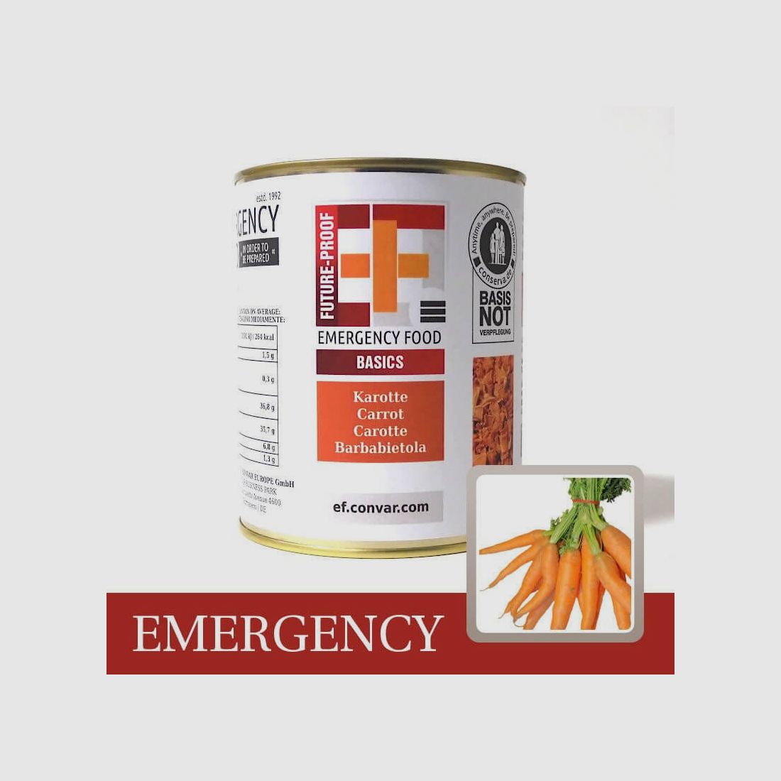 CONVAR EF BASIC Cubos de Zanahoria (200 g)