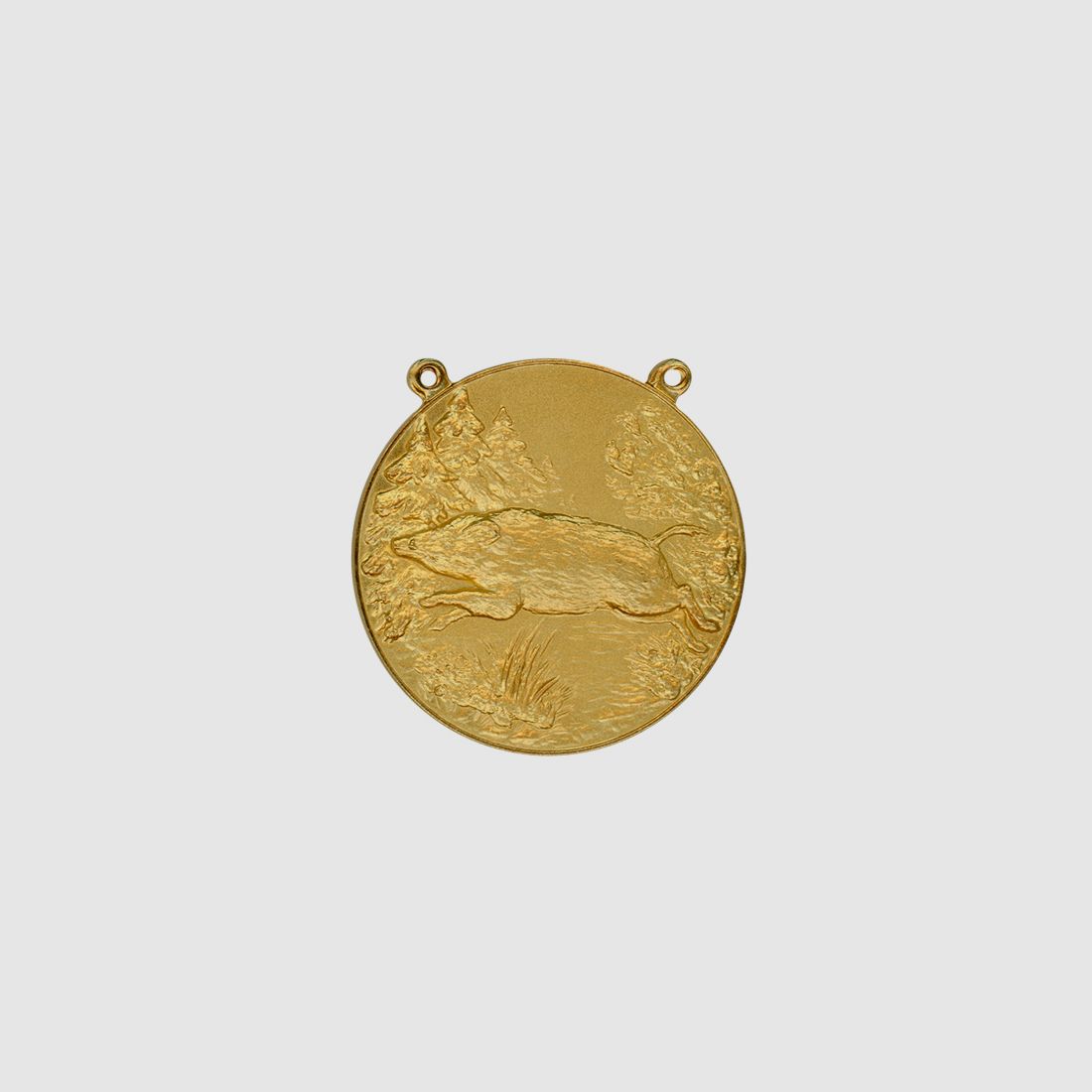 Steinhauer&Lück Medaille Wildschwein mit Kette Vergoldet