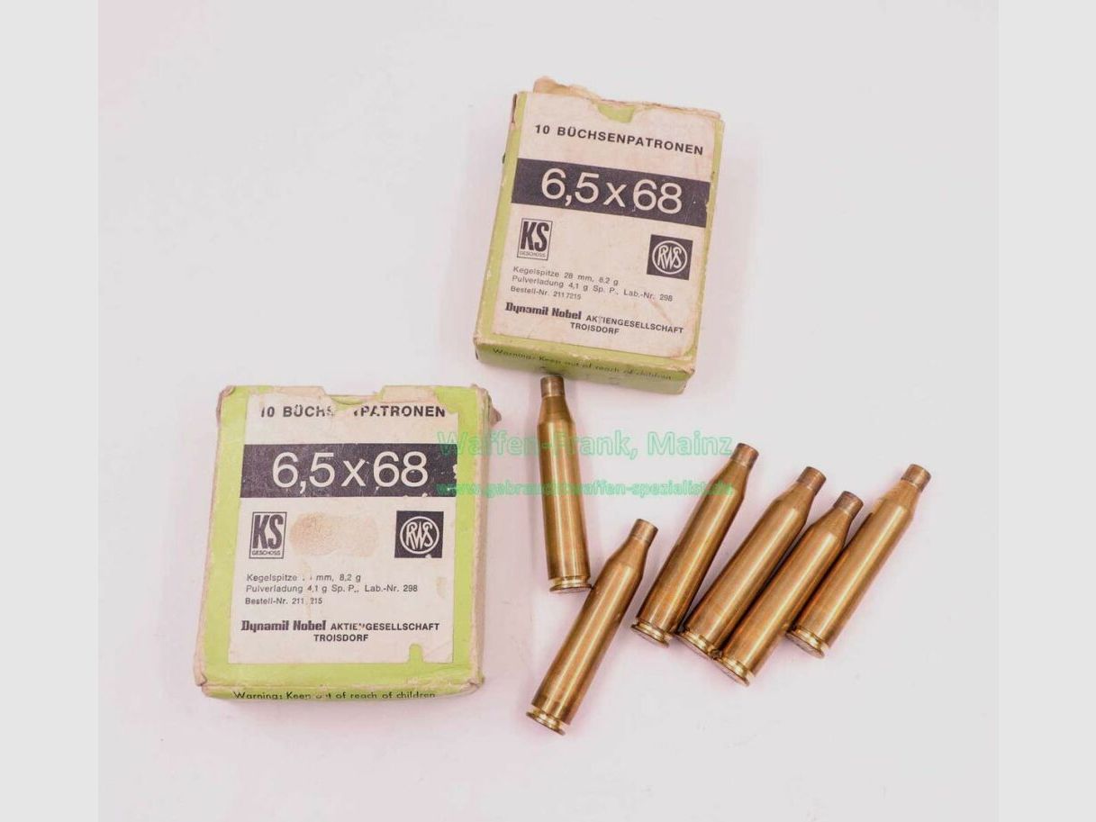 RWS (WZd.Fa.Rottweil) Cases 6.5x68S