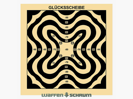 Braun Network Glücksscheibe Wellenmuster 14² mit zus. Ringen plus und minus Format: 14x14cm