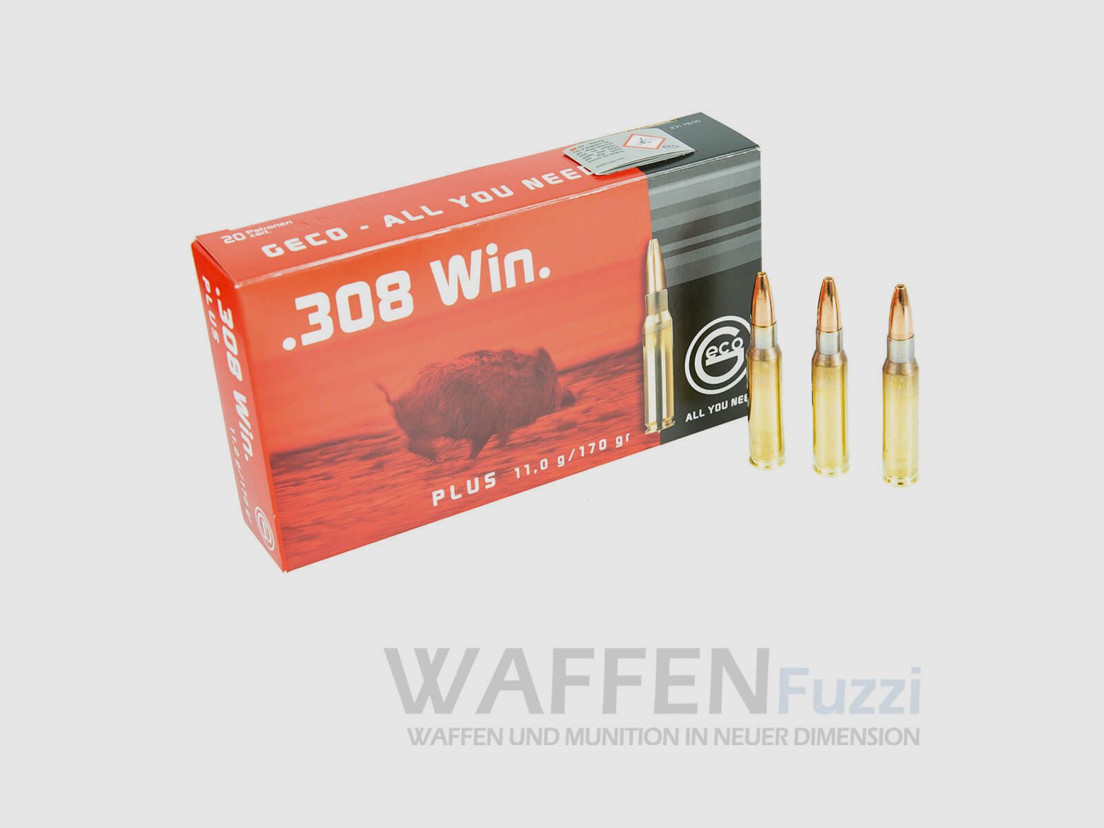 Geco Plus caliber .308 WIN. Hunting ammunition 170gr