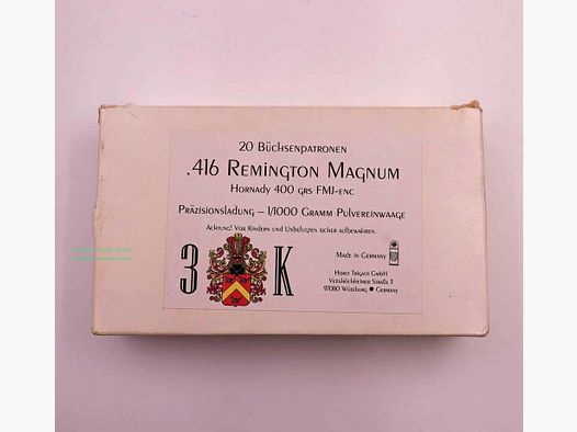 Horst Trigatti, Würzburg rifle cartridges .416 Remington Magnum