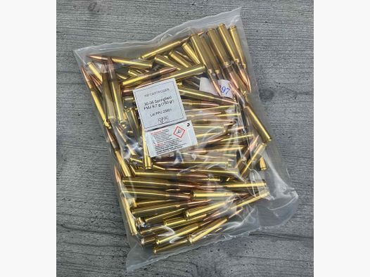 PPU .30-06 Spring full metal jacket 9.7g 150 gr 100 pieces loose