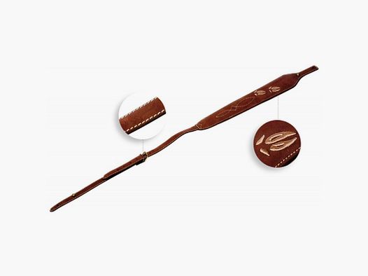 BRETELLE CUIR FORME COBRA ANTIDERAPANTE BRODERIE TRACE SANGLIER