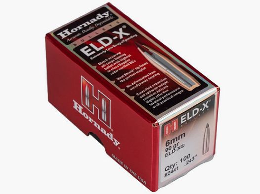HORNADY PALLE 6 MM ELD X GR 90