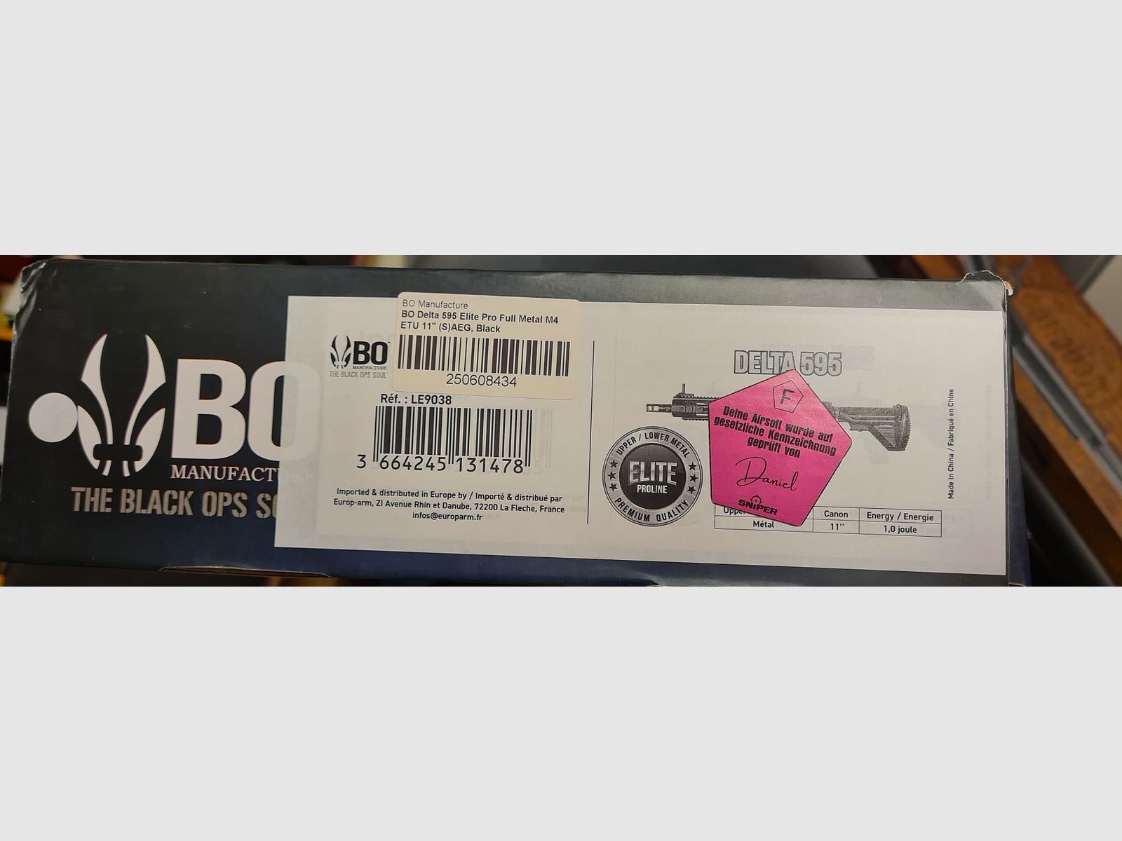 BO Delta 595 Elite Pro Vollmetall M4 ETU 11" (S)AEG, Nero