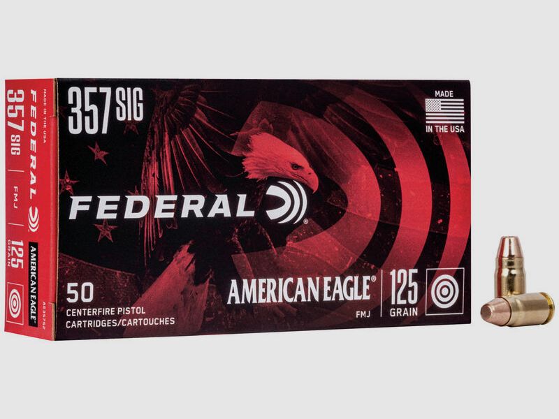 Federal American Eagle .357 Sig 125GR FMJ 50 Patronen