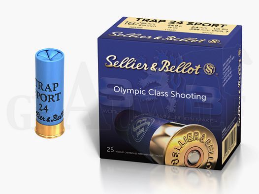 16/70 2,4 mm 24 g Sellier & Bellot Sport Trap Cartuchos 25 piezas
