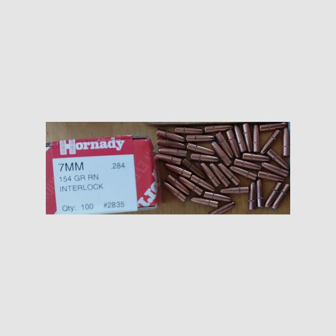 Geschosse Projektile Hornady 7mm - .284 154 grs RN Interlock #2835 7x64 / 7x57