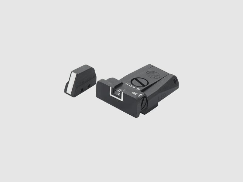LPA SPR98BE18 Conjunto de Mira Micrométrica para Beretta 92, 96, 98, M9 y M9A1 – Contorno Blanco