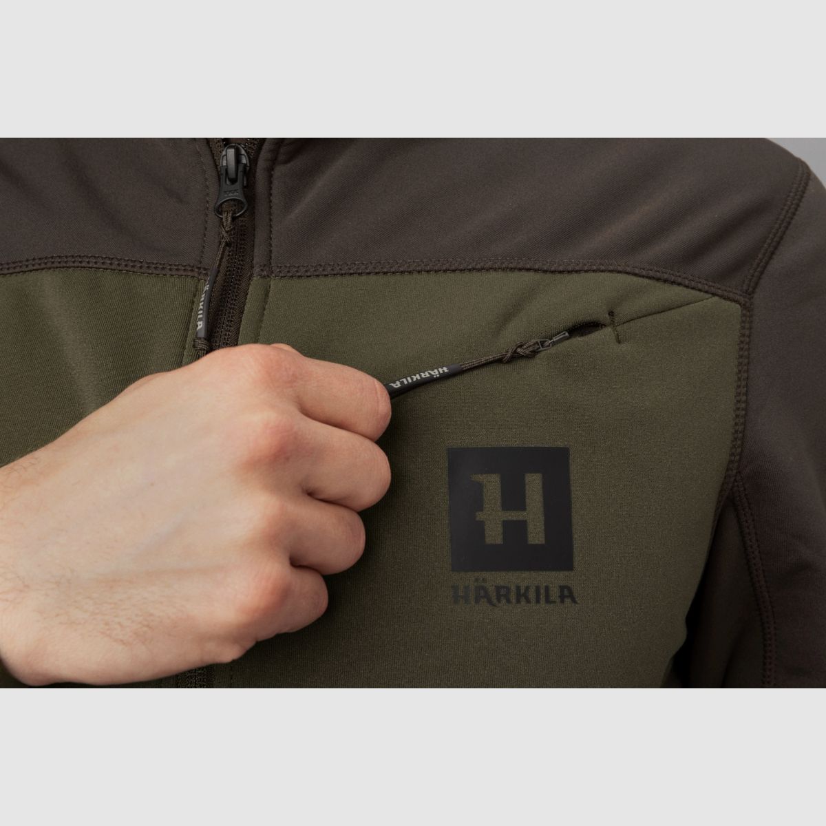 HÄRKILA Olaf Fleecejacke Willow Green/Shadow Grey