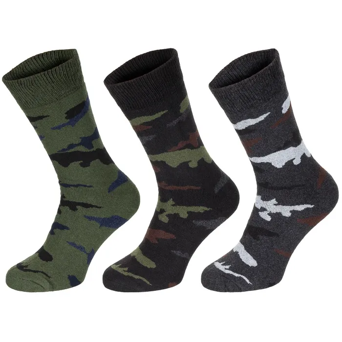 Sokken, "Esercito", camouflage, halflang, 3-pack (39-42)