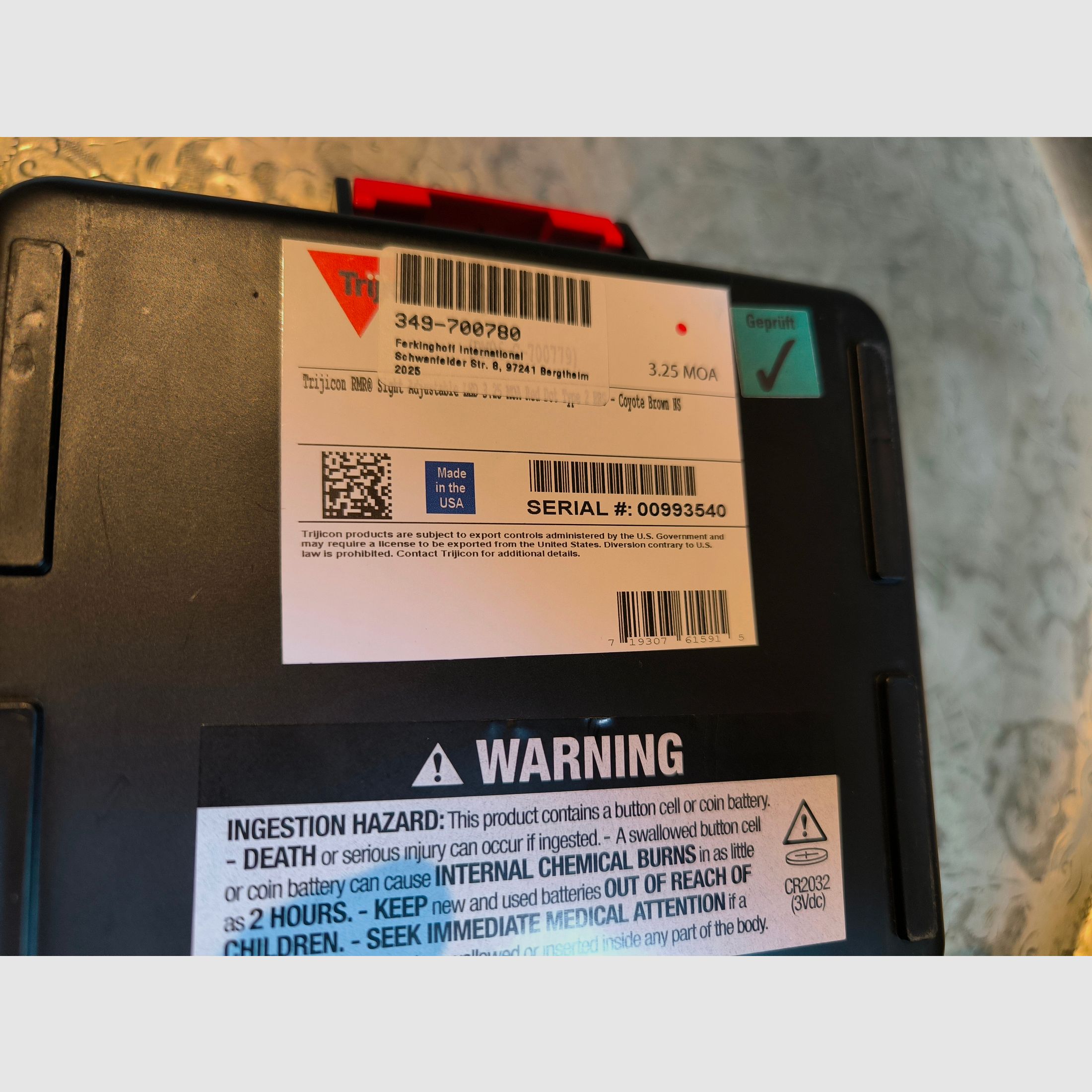 Trijicon RMR, 3.25 MOA, coyote
