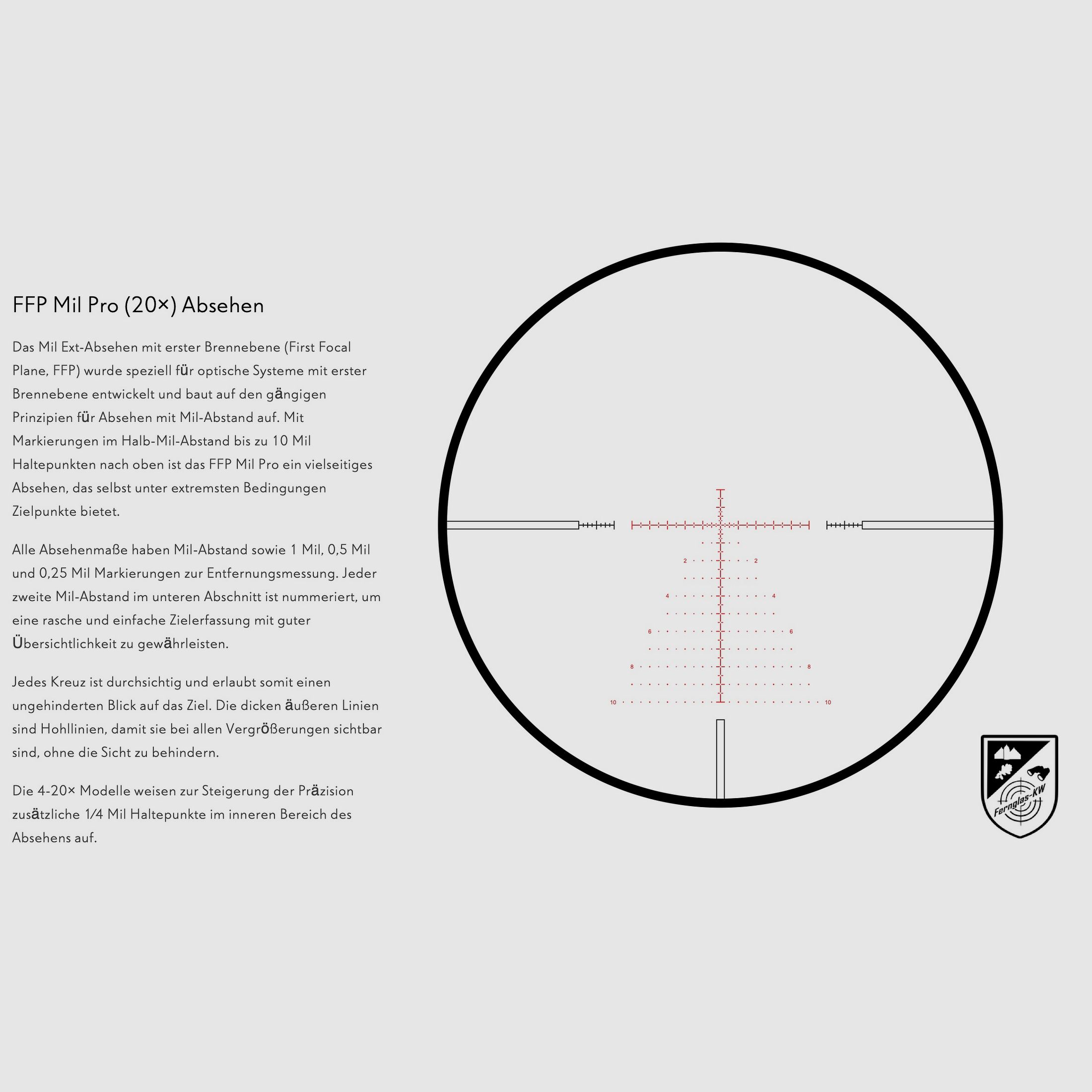 HAWKE 18530 Zielfernrohr Frontier FFP 4-20x50 Mil Pro