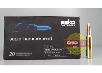 SAKO Munition Kal. .308 Super Hammerhead 11,7 g, Bild 1 von 3