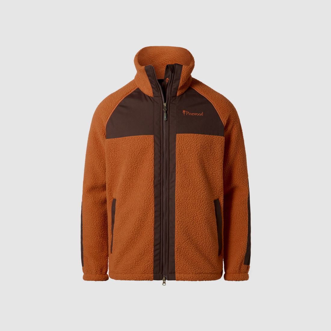 Pinewood Pile-fleecejack, Orange Clay, afbeelding 1 van 2