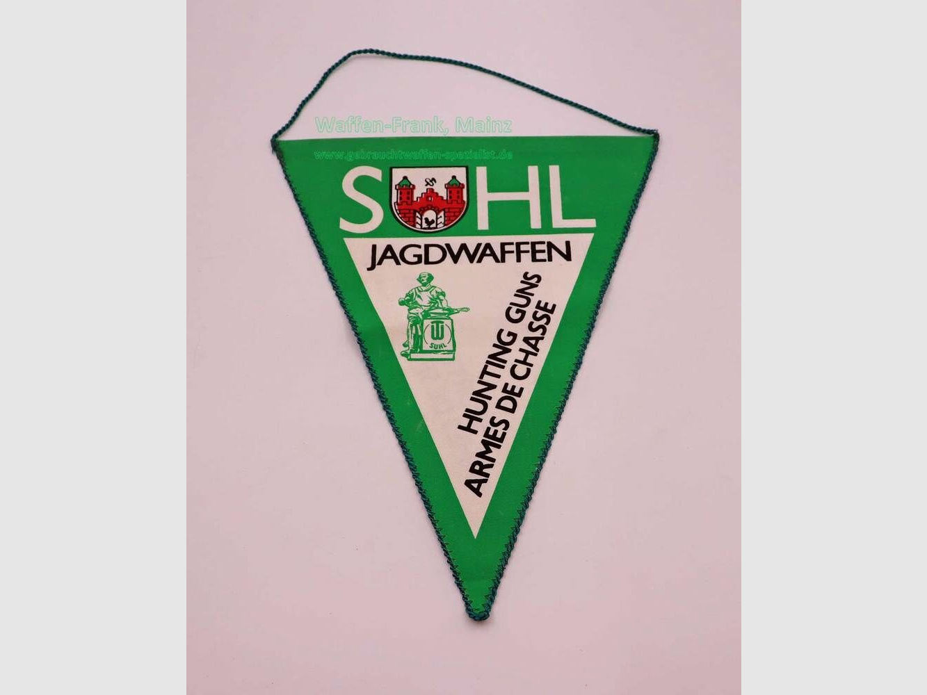 Suhler, community production advertising pennant advertising pennant, vintage, Suhl