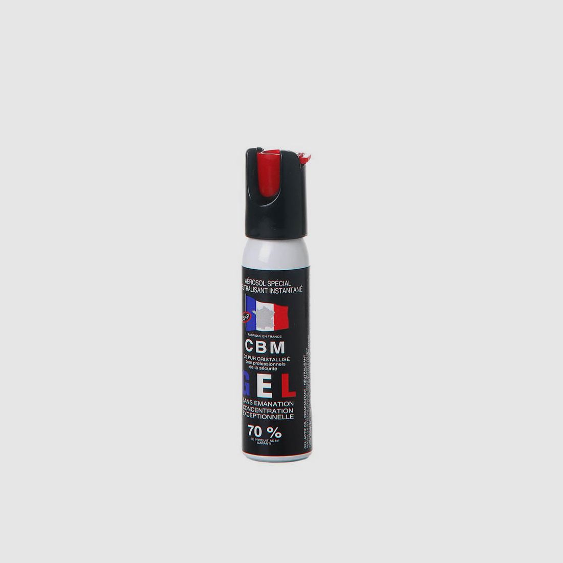 BOMBE DE DEFENSE CBM GEL CS 25 ML CAPOT 1/4 DE TOUR