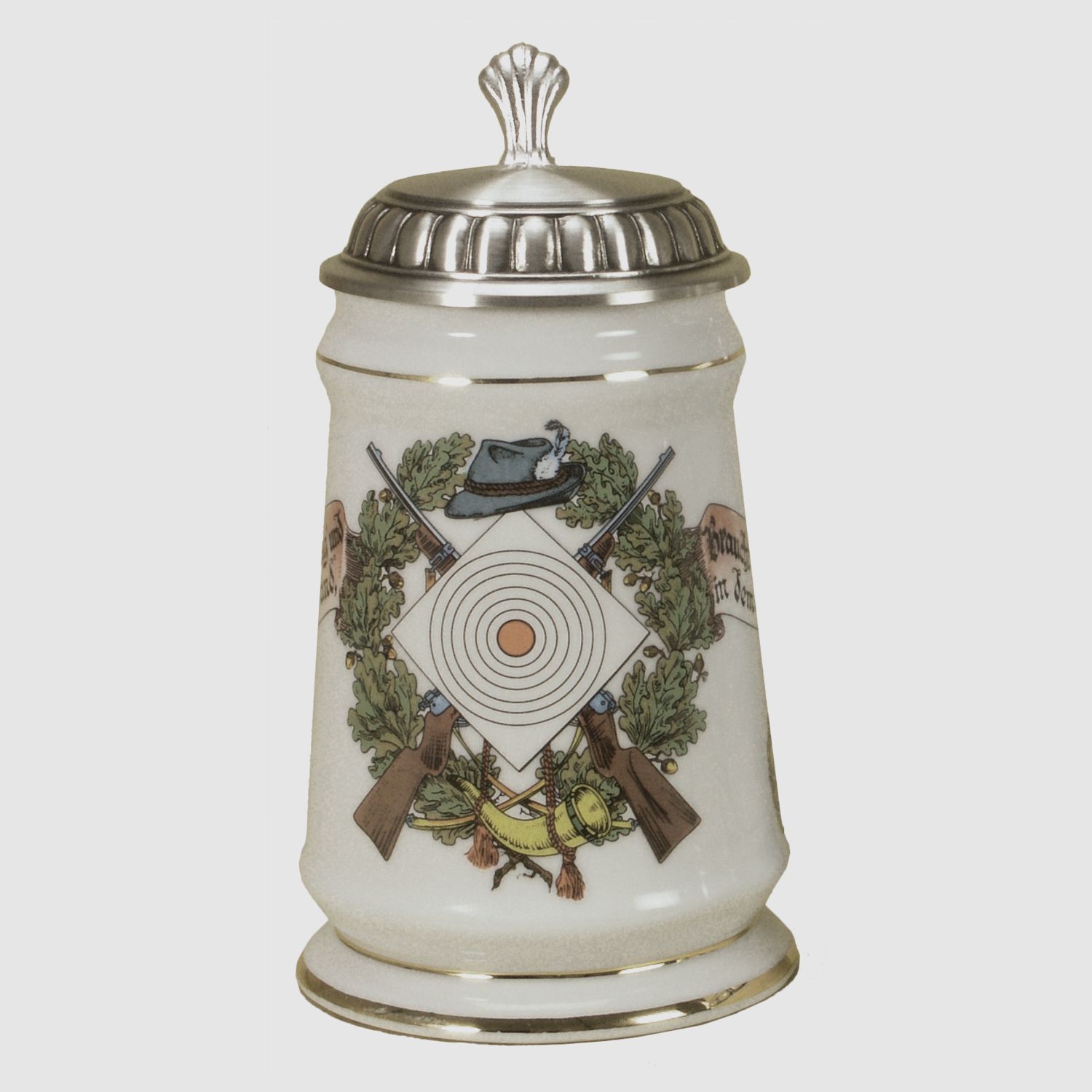 Bierkrug Schützen - aus Porzellan