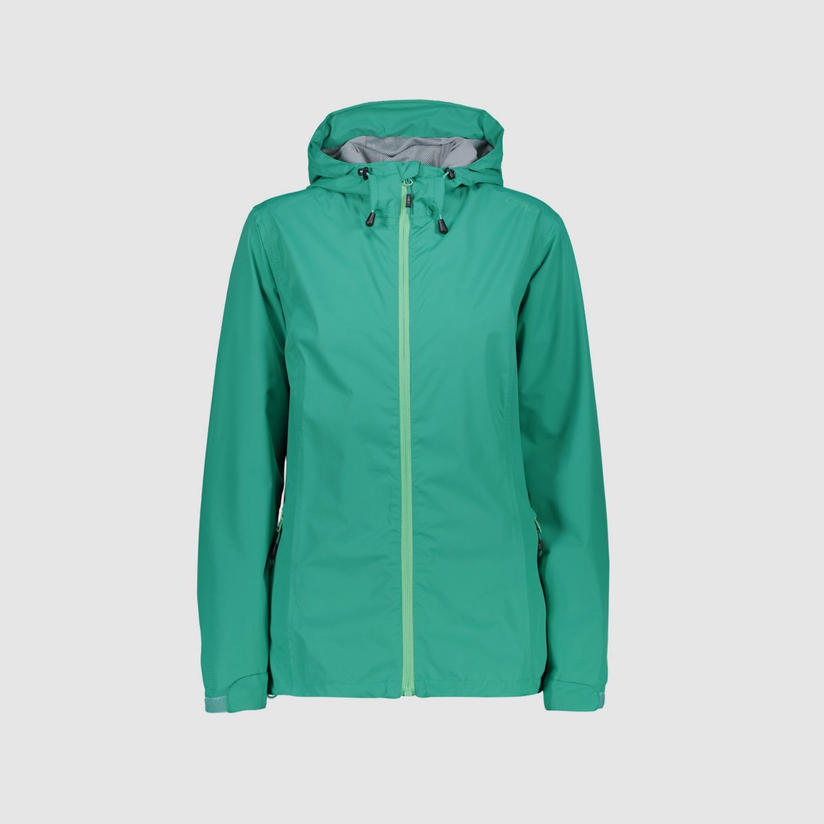 CMP Rain Jacket Fix Hood Mint Green for Women