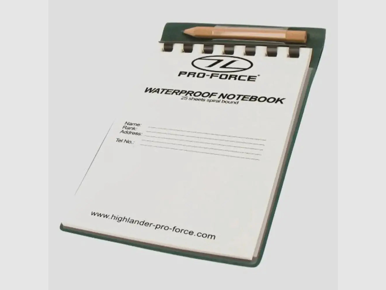 Highlander Wodoodporny Notatnik Oliwkowy